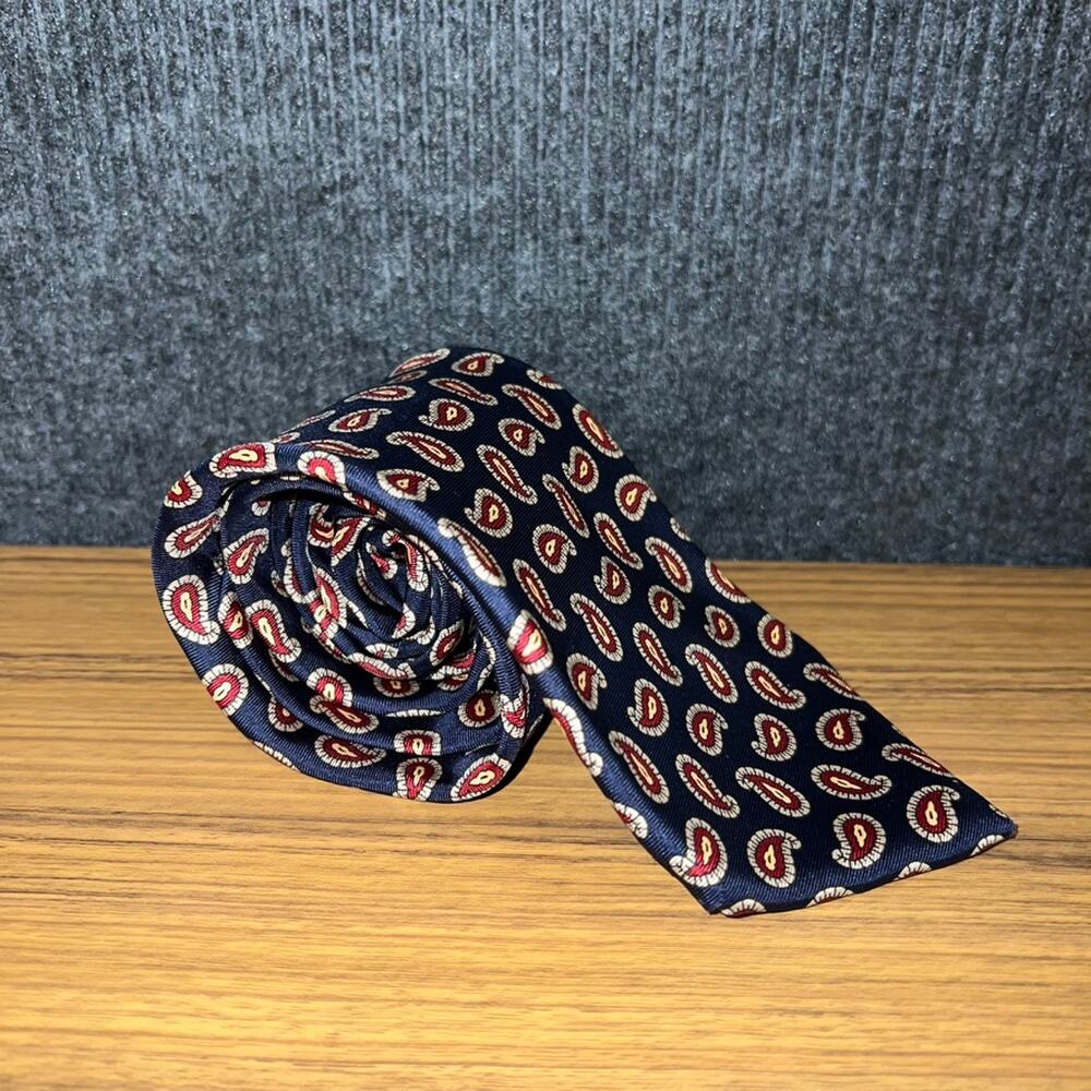 Christian Dior‎ Monsieur Men's Paisley Silk Necktie Multicolor
